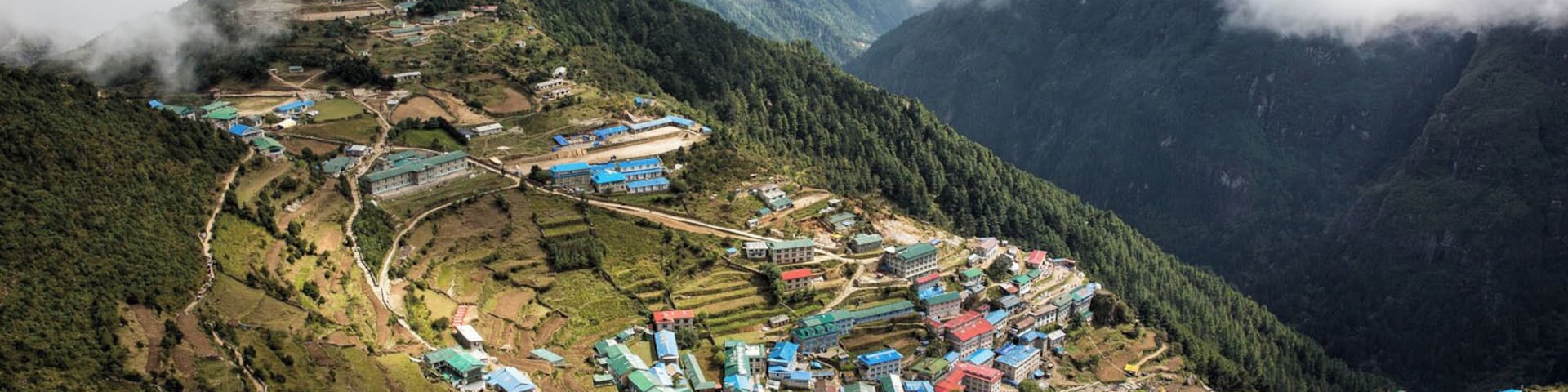 Overlooking Namche Bazaar. This is one of the largest towns on the trekking route to Everest Base Camp. It's a cool little town perched on the side of a mountain. This photo was taken during our acclimatization hike.
Read more about trekking to Everest Base Camp: http://www.earthtrekkers.com/trekking-everest-base-camp-nepal/
#nepal #EBC #trekking