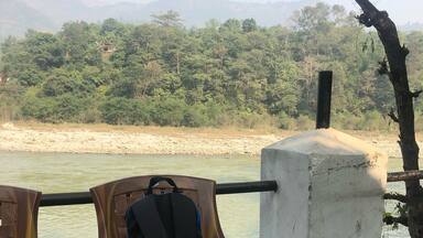 Local breakfast with a gorgeous river view.