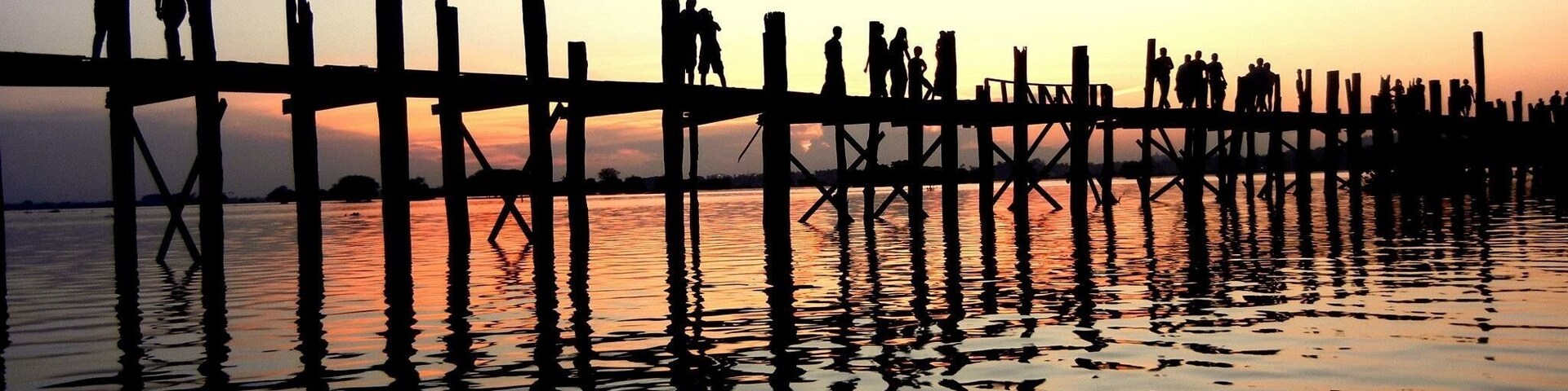 Built around 1850 and believed to be the oldest and longest teakwood bridge in the world. 1.2 km long.