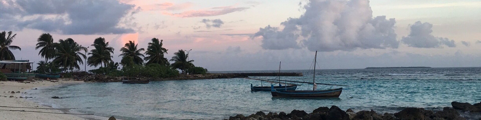 Sunset near the bikini beach on Hangnaameedhoo island in the Maldives. #AquaTrove