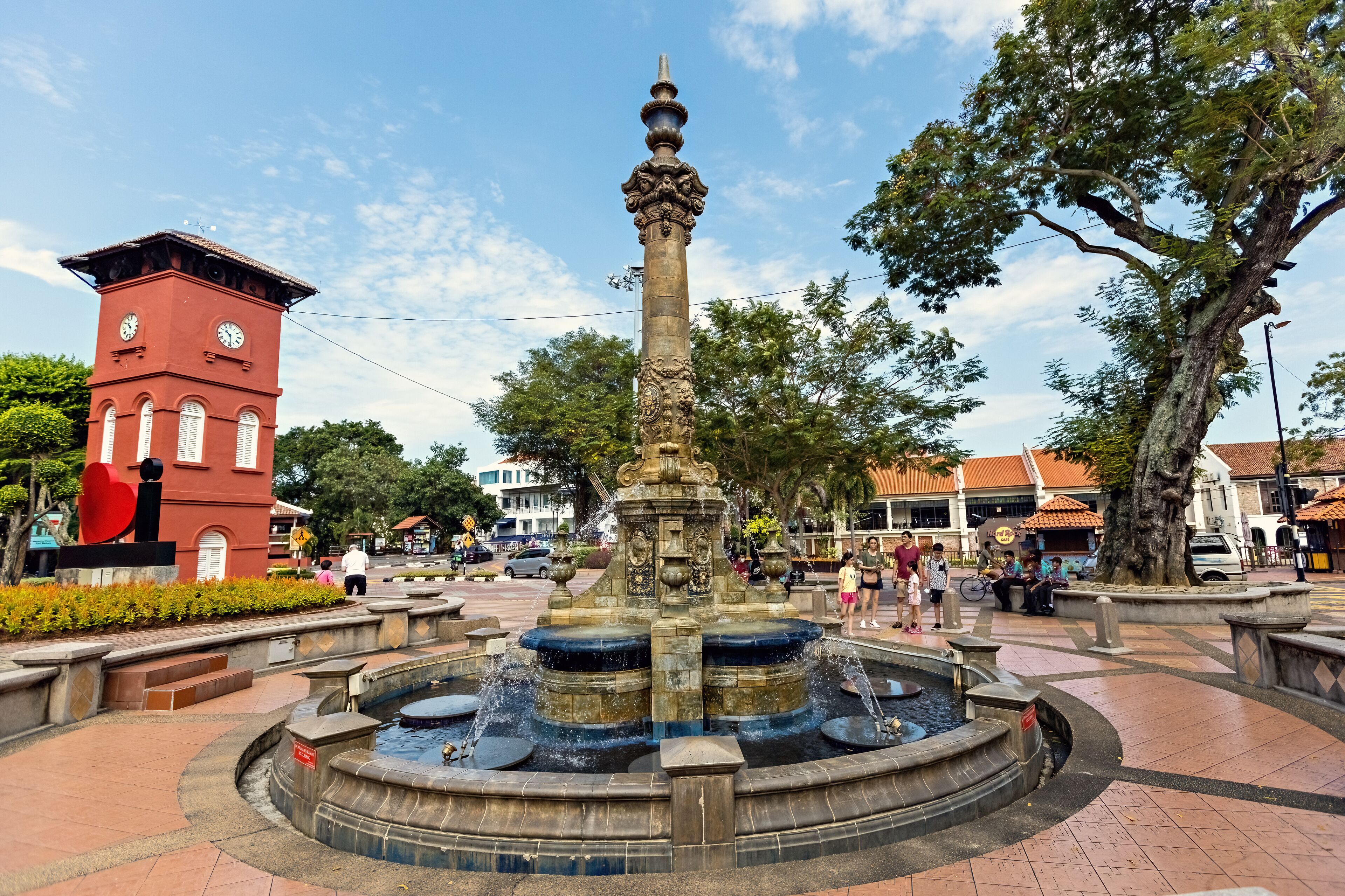 Queen Victoria Fountain at Dutch square in Melaka Malaysia