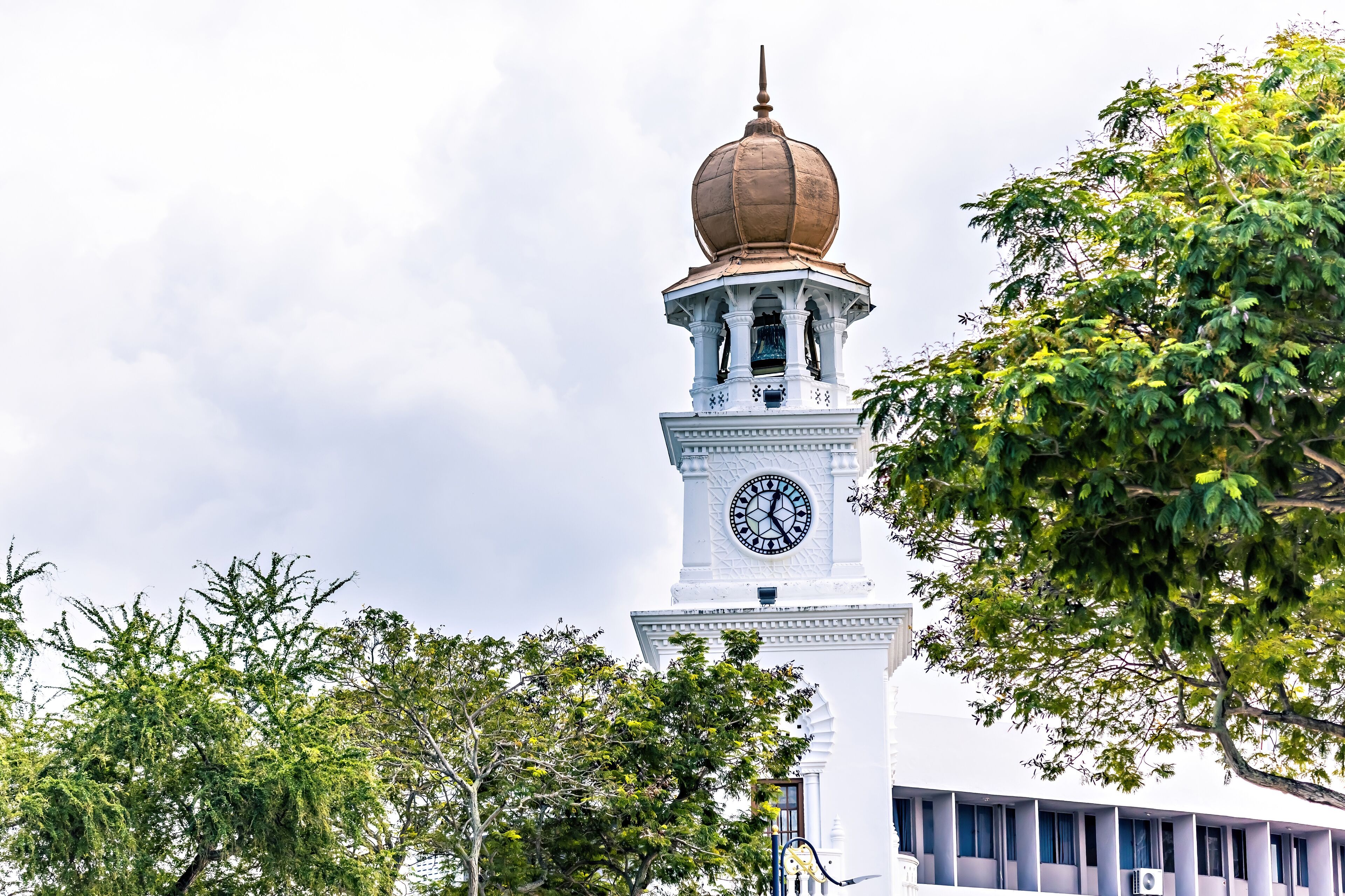Queen Victoria Memorial Clock Tower in George town, Penang, Malaysia