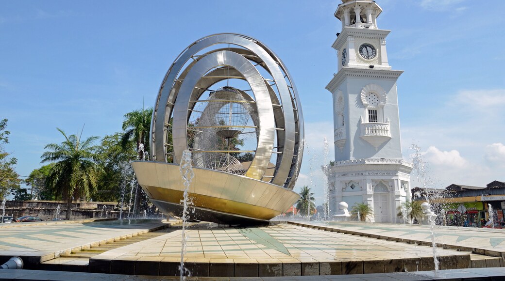 Queen Victoria Memorial clock tower in Penang island,Malaysia