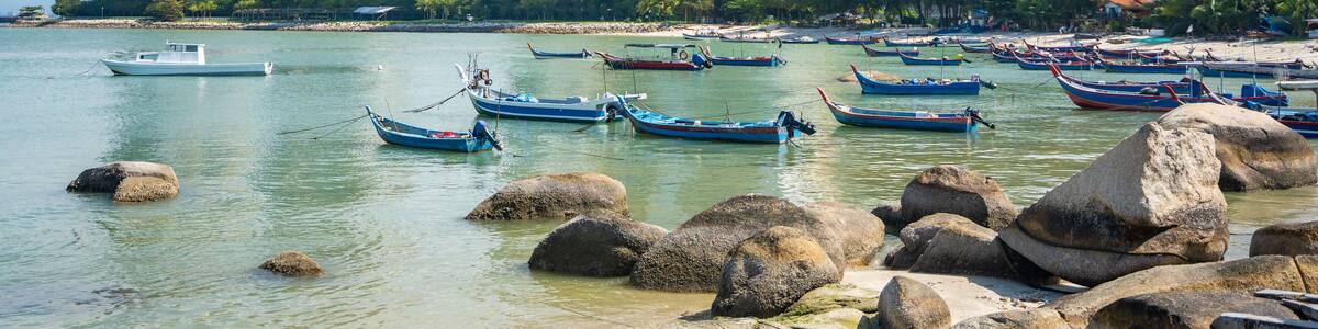 View of fishing village in Tanjung Tokong, Penang, Malaysia