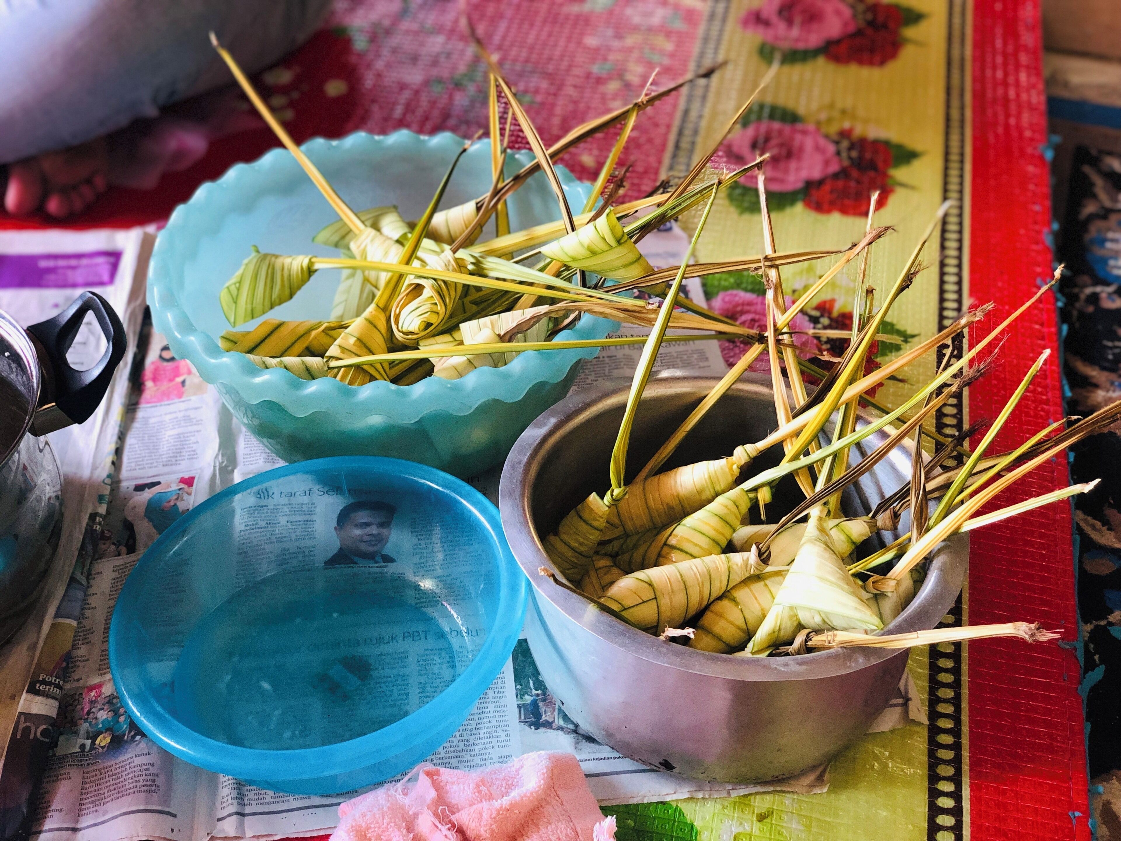 Homemade Traditional food called ketupat palas, a staple during Hari Raya in Penang #culture