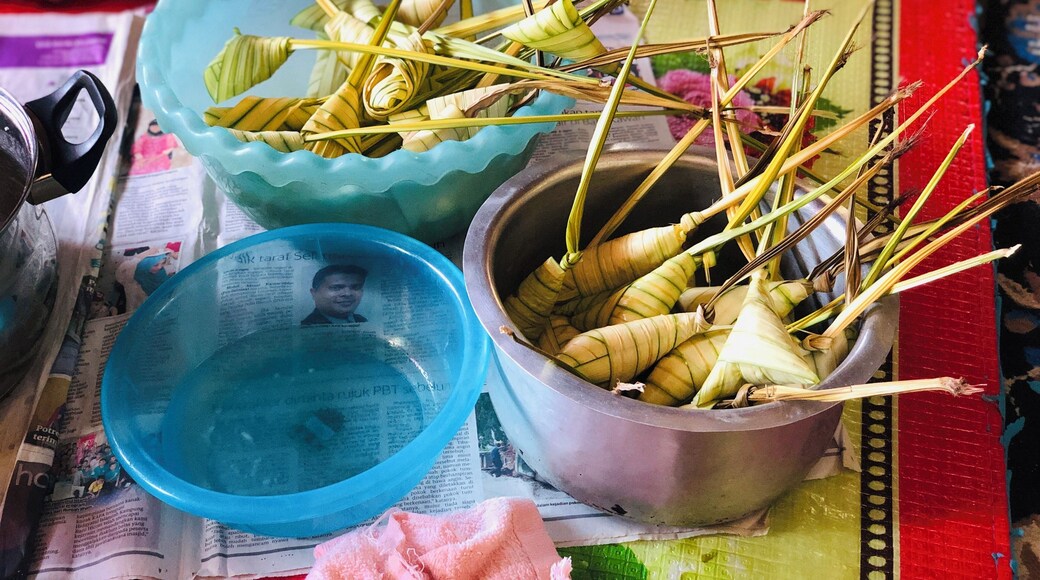 Homemade Traditional food called ketupat palas, a staple during Hari Raya in Penang #culture