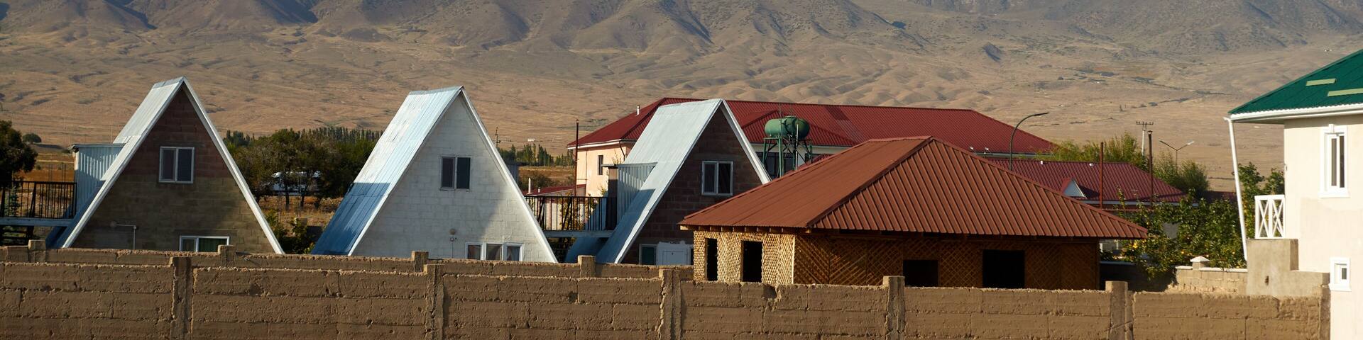 Kungoy Ala-Too or Kungey Alataw mountain view from Ysyk Kol and Tamchy village