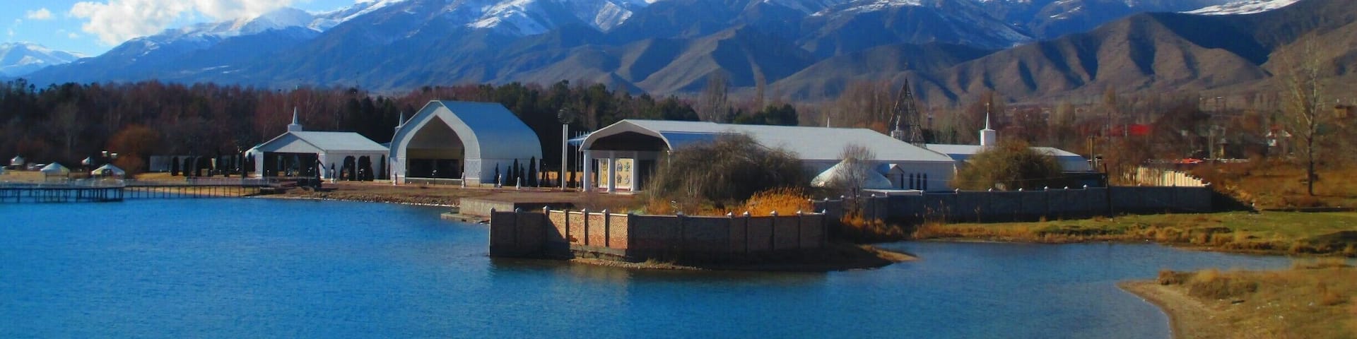 On the northern shore of Issyk-kul lake, in Krygyzstan. Not many people in March, but the view is always incredible!