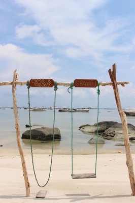 It is an island off of Belitung island, Indonesia. The beach is still pristine as it is accessed only by the fishermen and the local residents, which are only around 1500 people. There are no tourists here and no accommodation to stay. Odd that there are no big developers eyeing this place, as there are quite plenty of land for sale. If you're a big resort developer, I urge you to invest here 🙂🌴🦀