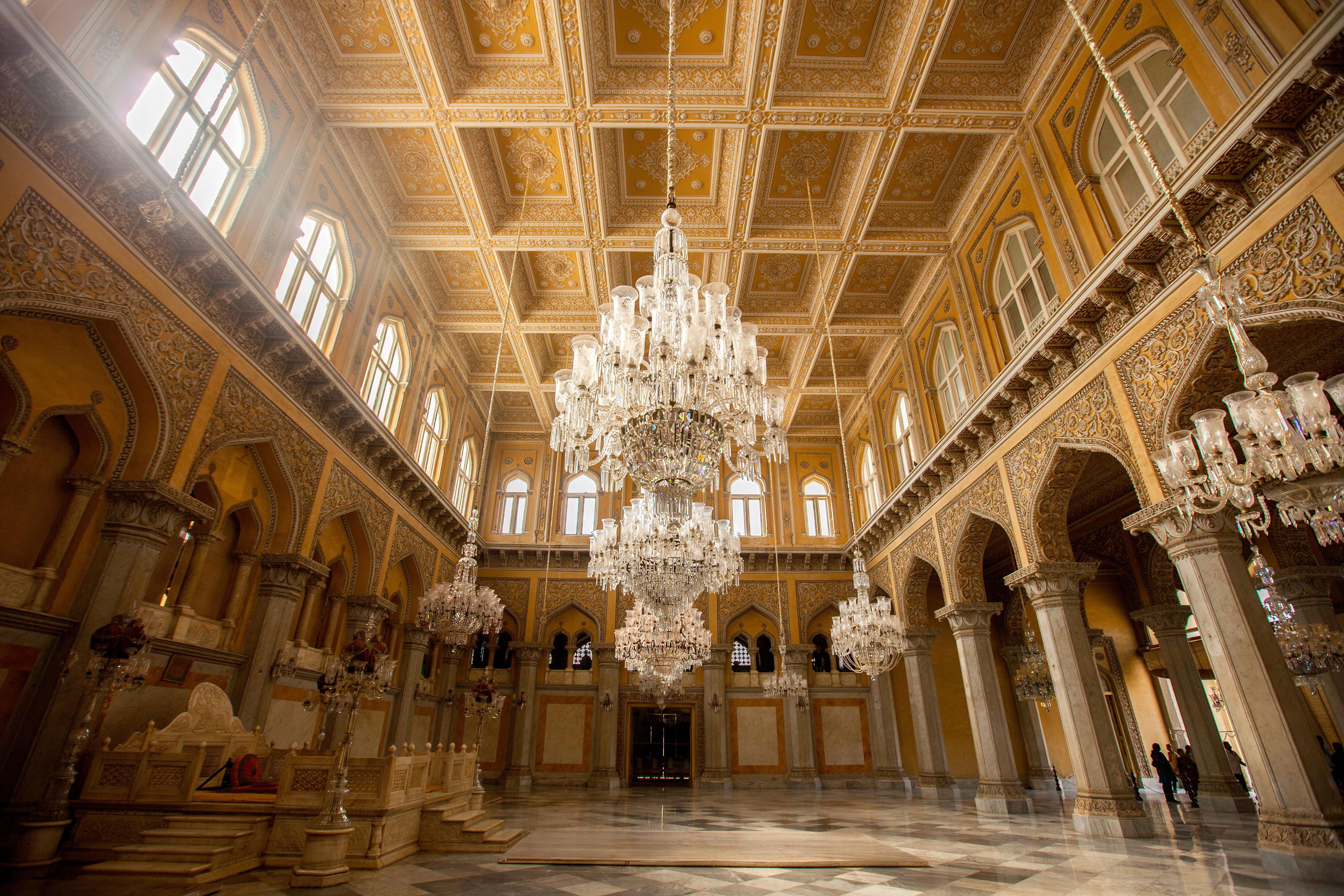 Durbar Hall, Khilwat Mubarak, Chowmahalla Palace, Chowmahallat Palace, Nizam Palace, Hyderabad, Andhra Pradesh, Telangana, India