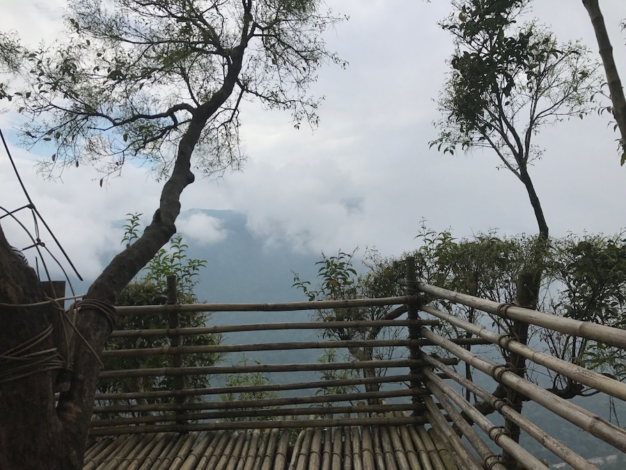 View from a treehouse made singlehandedly by a villager over a span of 5 years...