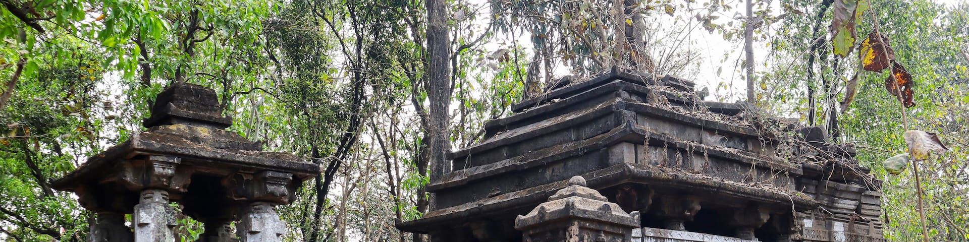 Ruins of the ancient Chalukya Shiva Temple, Sangameshwar, Ratnagiri, Maharashtra, India.