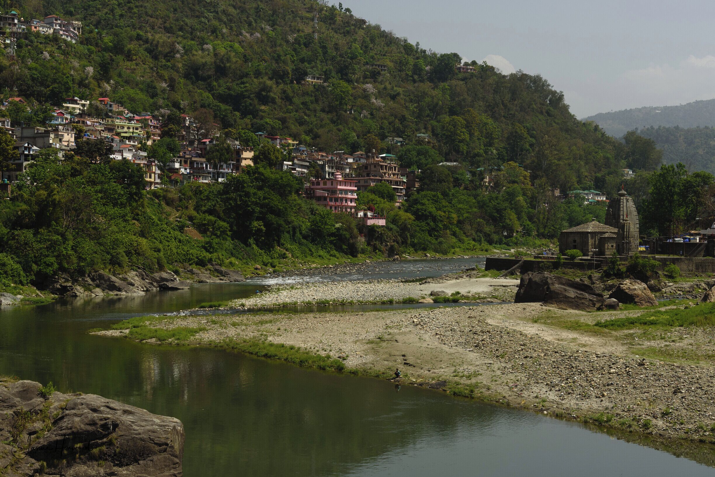 Mandi, Himachal Pradesh.  Worth a visit for the views and the historic town centre.  Make sure to walk past the open air square where the lawyers gather outside the court and visit some of the temples alongside the river.

More photos here: https://tinyurl.com/y74eoxcq #river #mandi #india #temples