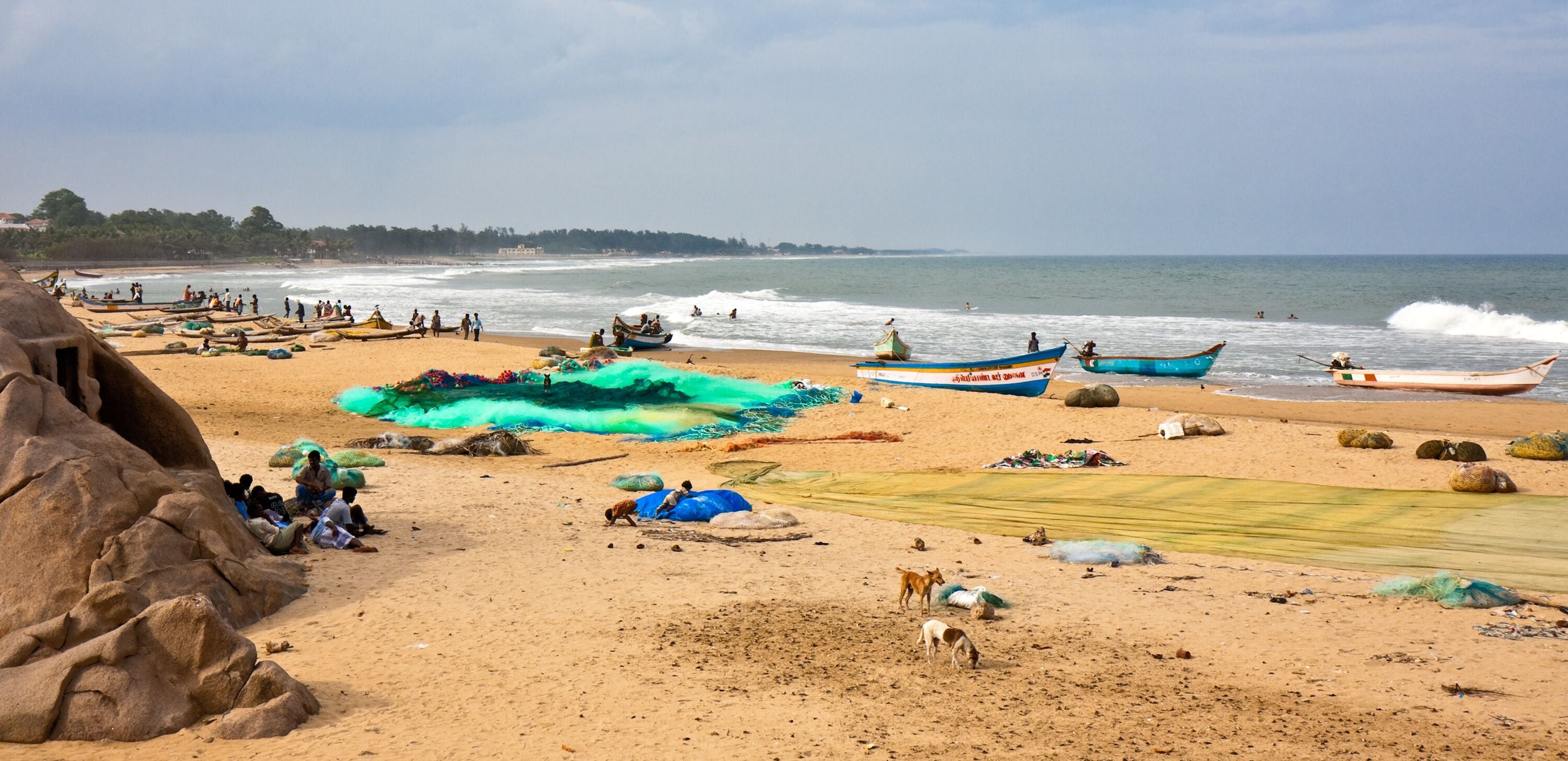 Mahabalipuram Beach Scene