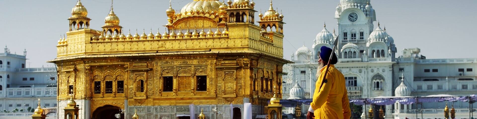 Sikh in front of Golden Temple, Amritsar, India
