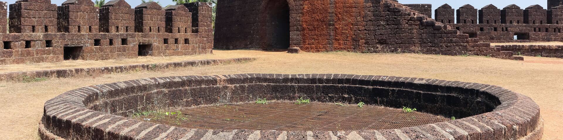 Protected Ancient Well and Place of Flag on top of Fort, Mirjan Fort, Uttara Kannada, Karnataka, India