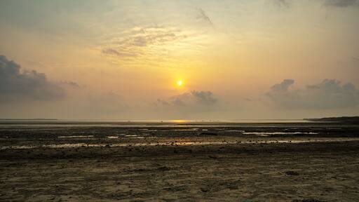 sunrise in the seashore of Bakkhali