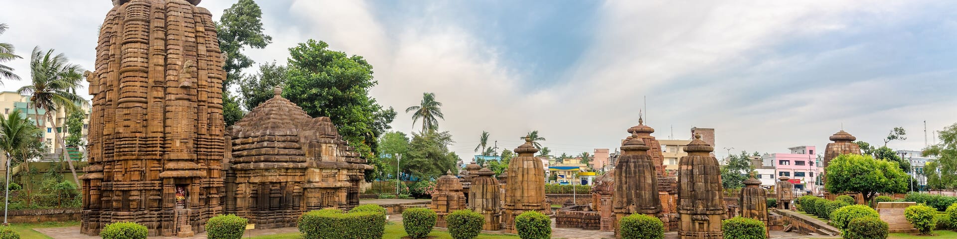 Panoramic view at the Mukteshvara Temple in Bhubaneswar - Odisha, India