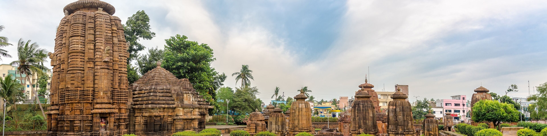 Panoramic view at the Mukteshvara Temple in Bhubaneswar - Odisha, India
