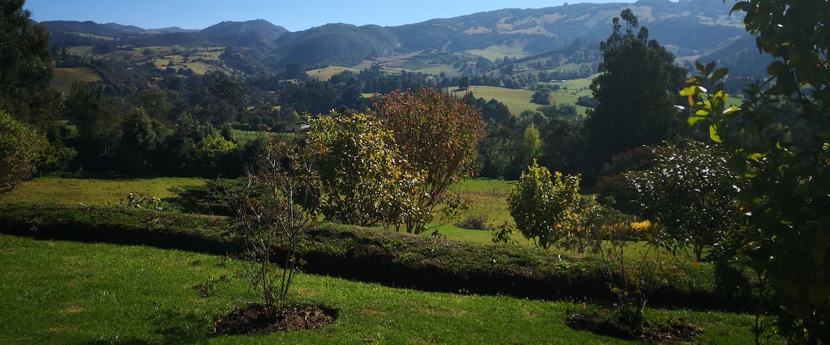 Amazing sunny day in the mountains near Bogota