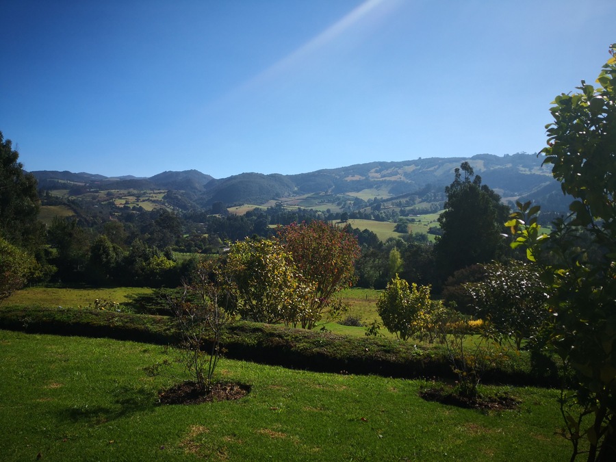 Amazing sunny day in the mountains near Bogota