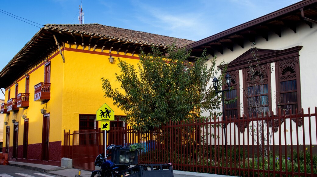 Beautiful street at the small town of Santa Rosa de Osos in Antioquia, Colombia.