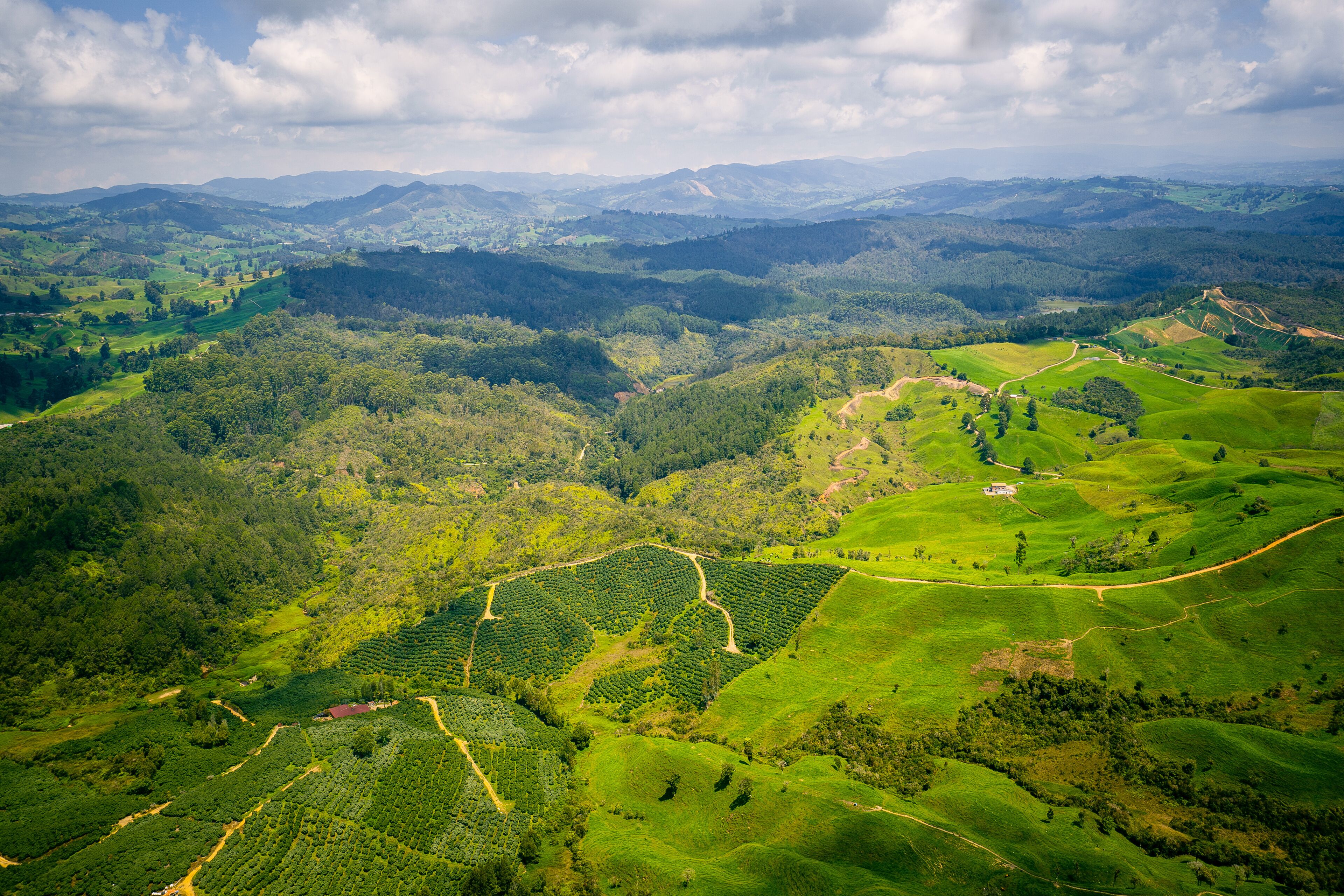 Santa Rosa de Osos in Antioquia Colombia, aerial view of the Antioquia municipality