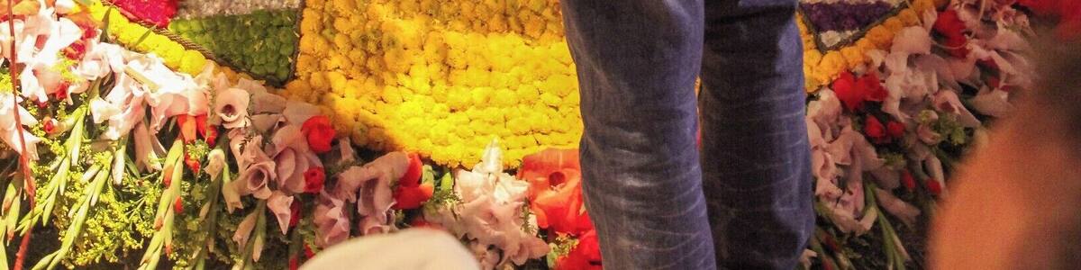 (4) To be honest, the best view of the parade is from home on TV, that is if you want to see the silletas better on the day of… However, you don’t want to miss being there, the atmosphere is incredible. So I got you the best solution. The nights before you can go up to Santa Elena (about 30 mins from Medellin) where you will find all the participants working on them right in their homes! The whole place is set up with tents, music, food carts, and exhibitions. (Read the full description on the other #festival posts)