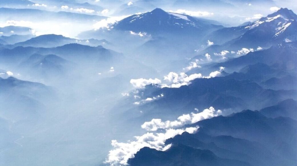 Countless mountain peaks as far as the eyes can see. If I didn't remember wrongly this was the flight from Santiago towards Puerto Montt.
Some of the best sights I have witnessed had been from the planes!!!
#landscape