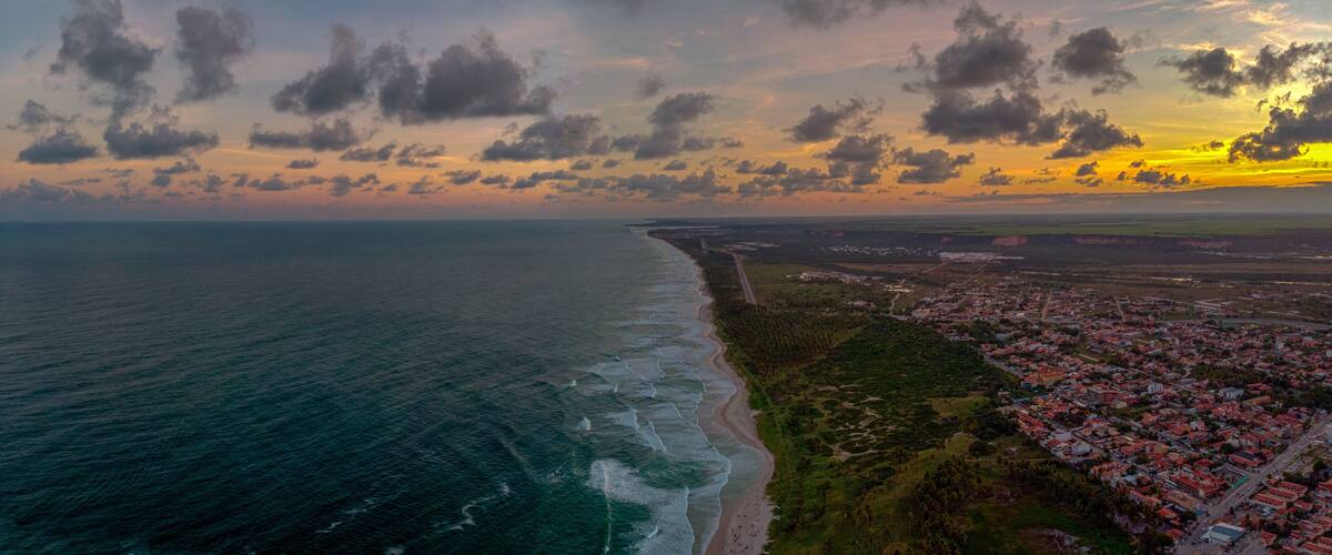 Panoramic view of The "Praia do Francês" in Alagoas Brazil