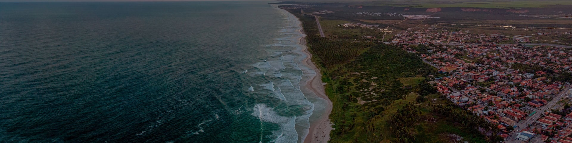 Panoramic view of The "Praia do Francês" in Alagoas Brazil
