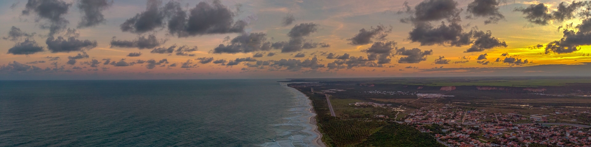 Panoramic view of The "Praia do Francês" in Alagoas Brazil