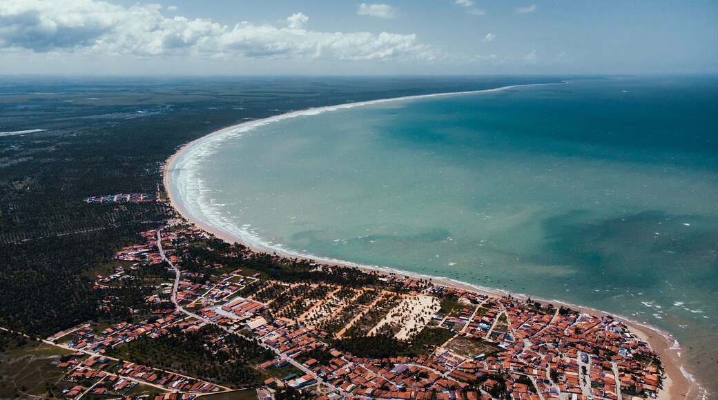Praia Litoral Cidade Drone Alagoas Pontal do Peba Nordeste Brasil Aérea Paisagem Oceano Atlântico Dunas