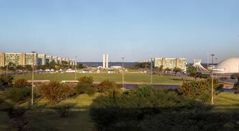 Panoramic view of Brasilia and Esplanada dos Ministerios