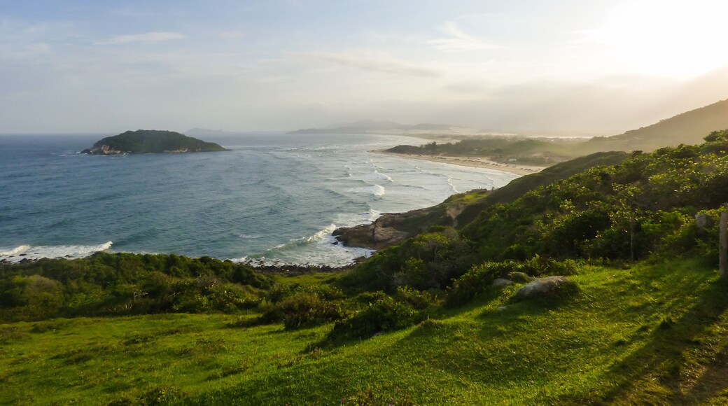 A view of Barra de Ibiraquera beach in Imbituba, Brazil