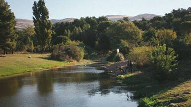 The little river that separates the town of Villa Ventana with the camping ground.