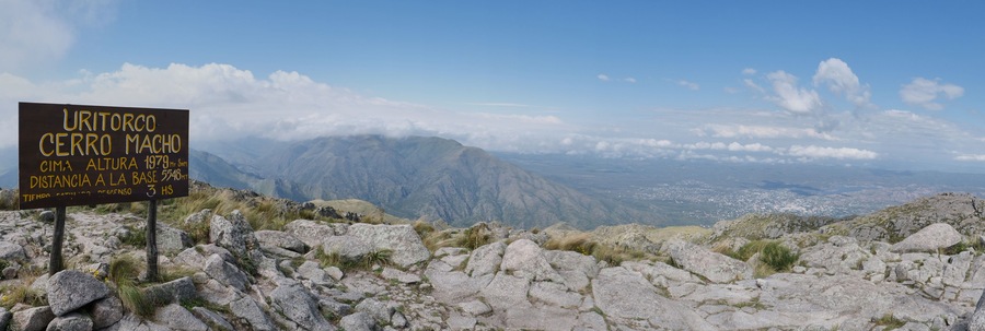 view of the valley and the mountains in Uritorco, Cordoba, Argentina.