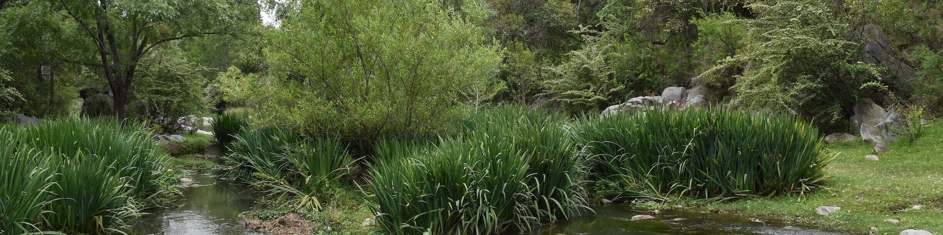 Bello paisaje de un riacho de la localidad de La Falda, provincia de Córdoba.