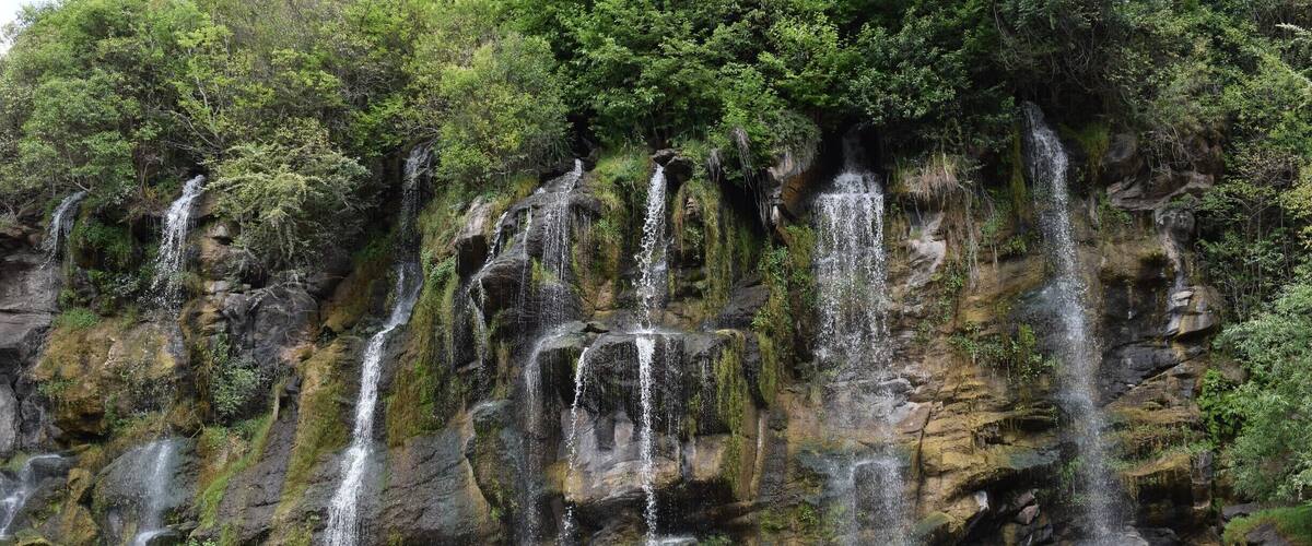 Las siete cascadas, en la localidad de La Falda, provincia de Córdoba, Argentina.
