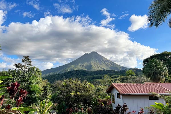 Panorama of volcano Arenal and view of beautiful nature of Costa Rica, La Fortuna, Costa Rica. Central America