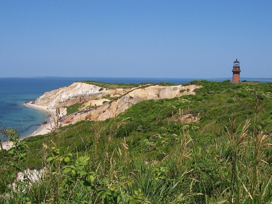 Lighthouse point at Martha's Vineyard.