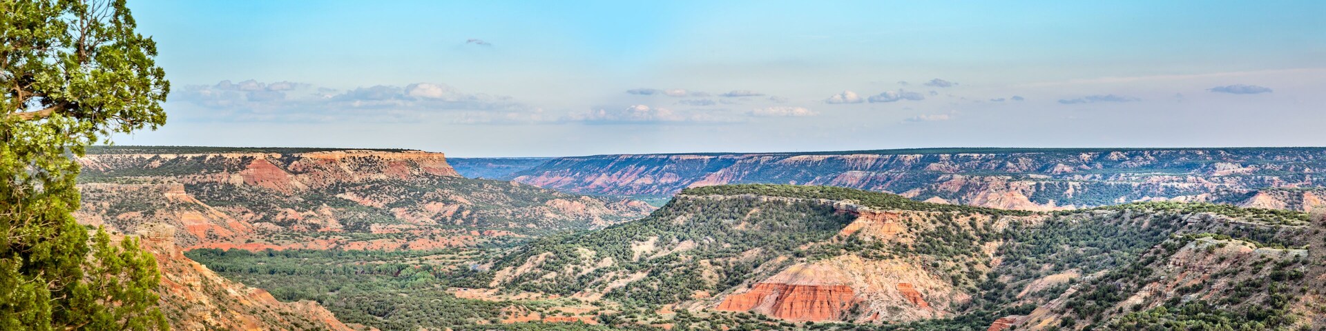 Scenic, panoramic view over the Palo Duro Canyon State Park, Texas