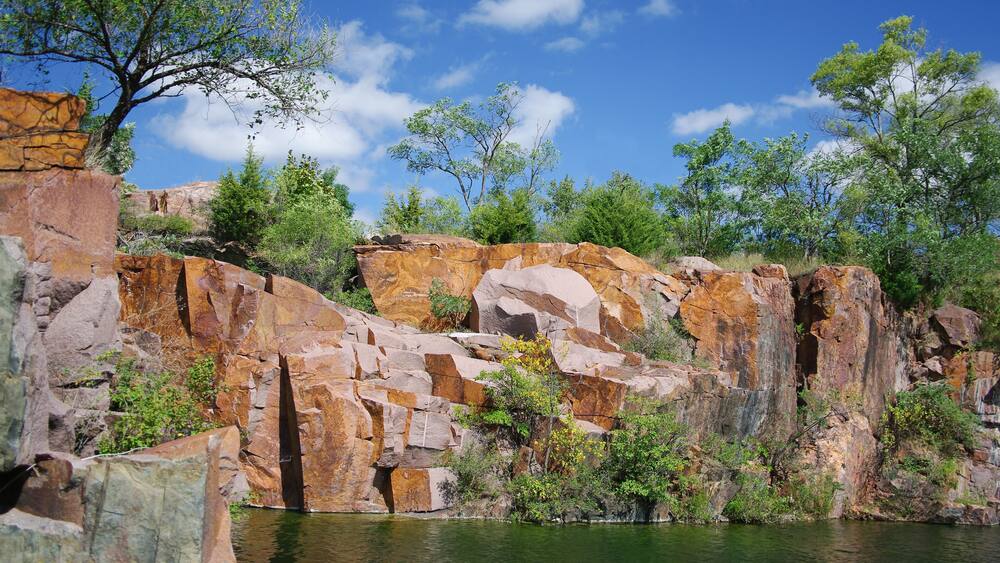 Red Granite: This quarry in Montello, Wisconsin supplied granite for the tomb of U. S. Grant.
