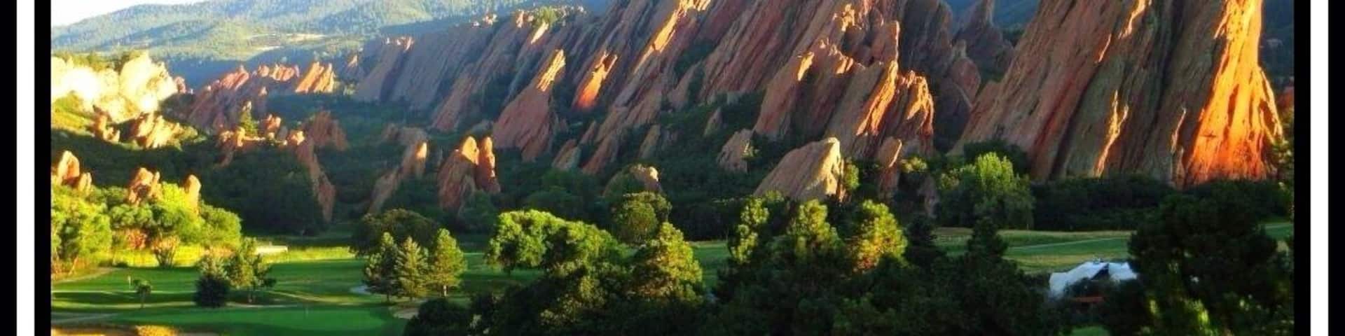Stunning view from the clubhouse of the 10th hole with the Hogback Ridge formation in the background. I've played some beautiful courses and this is definitely amongst the top 10.