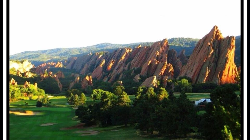 Stunning view from the clubhouse of the 10th hole with the Hogback Ridge formation in the background. I've played some beautiful courses and this is definitely amongst the top 10.