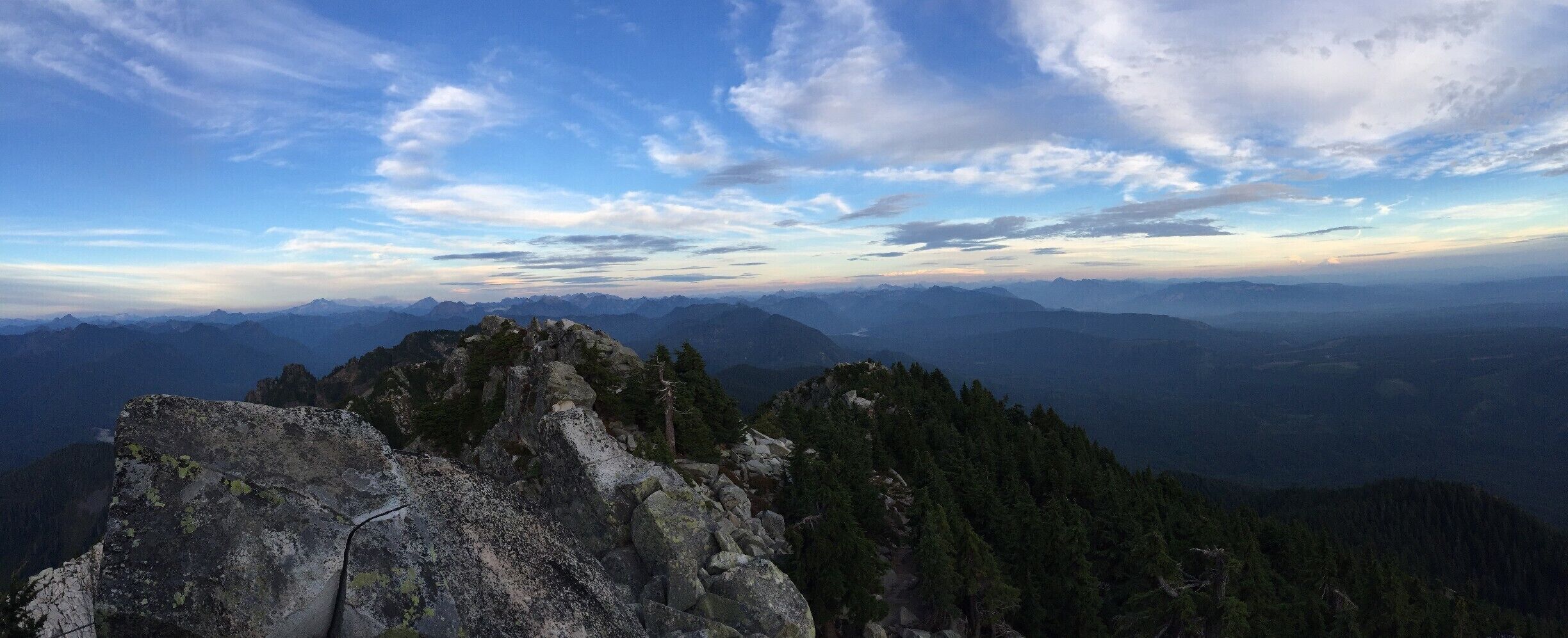 View from Mt Pilchuck lookout coming down.  Didn't want to leave. The color is amazing towards evening...This maybe my favorite day hike in WA thus far.