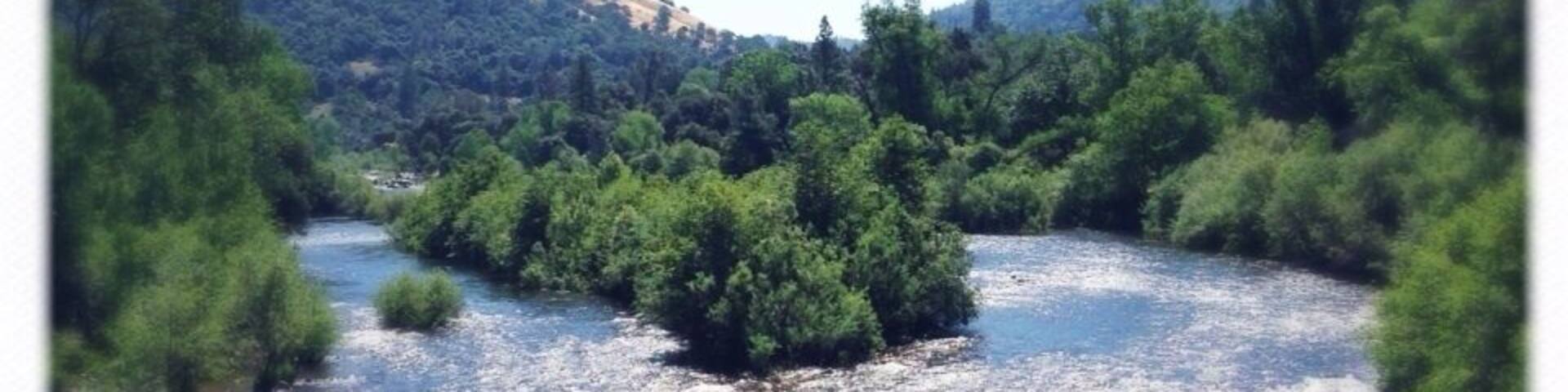 View from the bridge crossing the American River in Coloma.