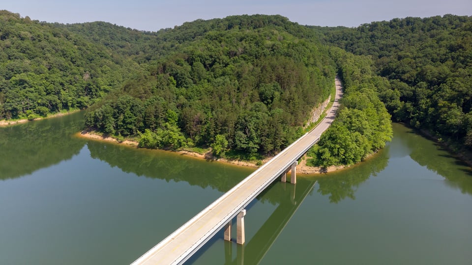 Bridge over lake