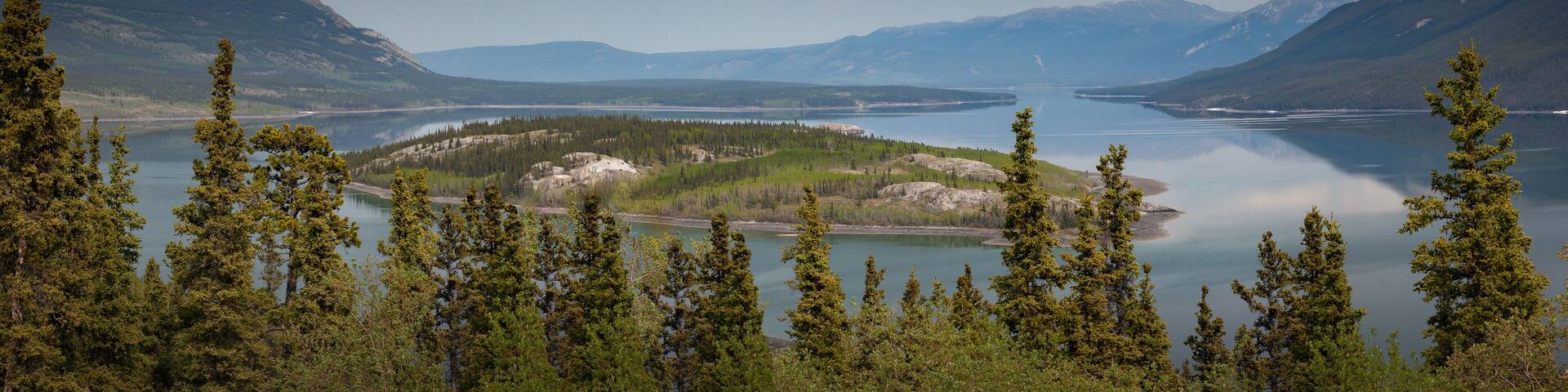 Tagish Lake & Bowe Island, Yukon, Canada during early summer