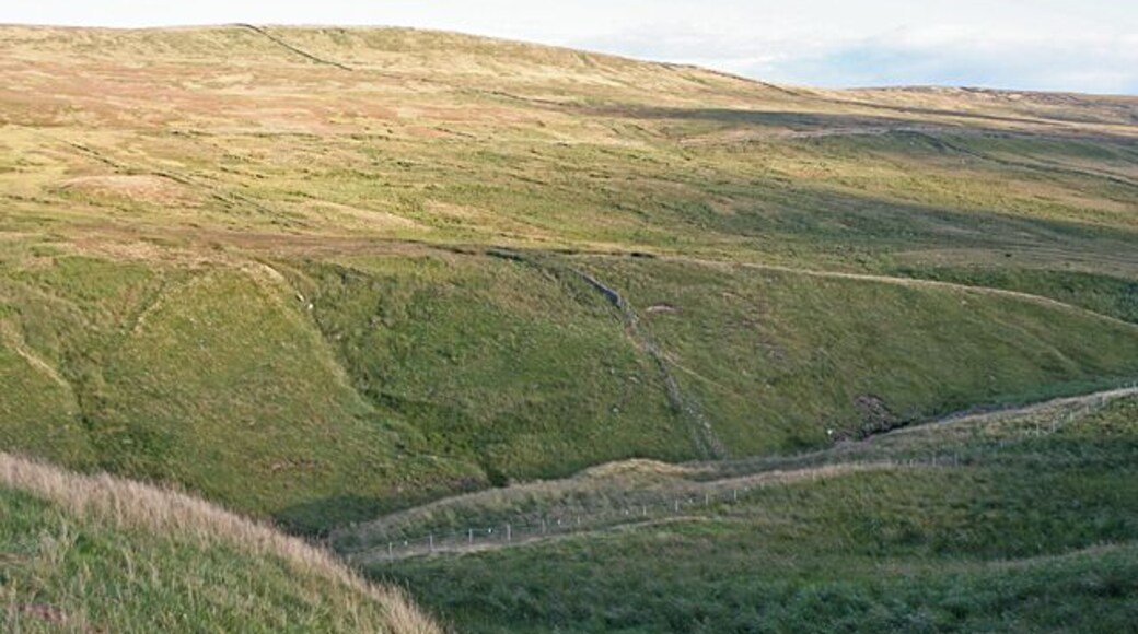 The Swinhope Burn The Swinhope Burn cuts a steep-sided valley through the high moorland of the North Pennines.